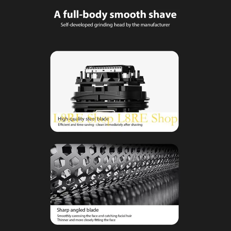 

L8RE Мужская аккумуляторная бритва с возвратно-поступательным движением, электрическая аккумуляторная бритва для триммера для
