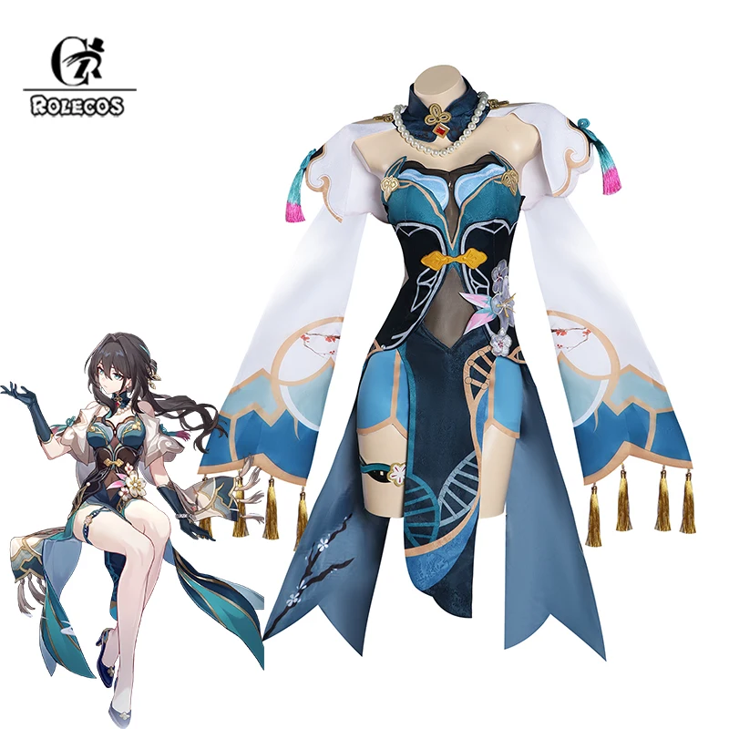 

ROLECOS Ruan Mei Cosplay Costume Game Honkai Star Rail Genius Society Member #81 Ruan Mei Women Suit Halloween Party Outfit