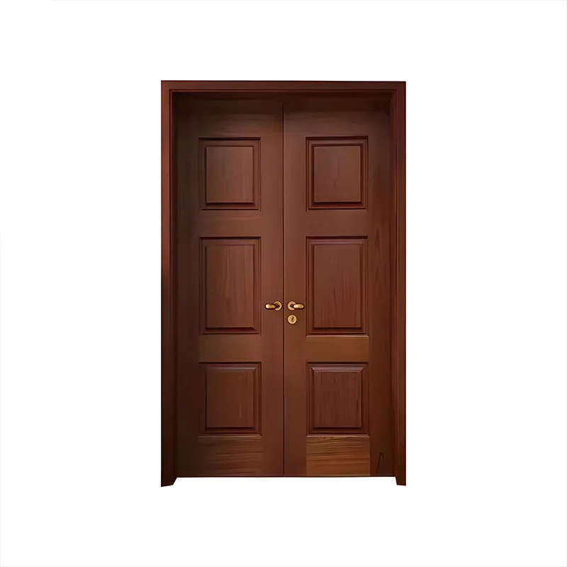 

Solid wood door Walnut color door Household villa courtyard entrance door