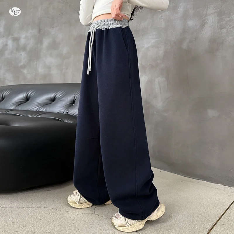 Girls Pants 2025 Spring and Autumn Korean Version Loose Outdoor Wide Leg Pants Straight Leg Casual Daily Wear