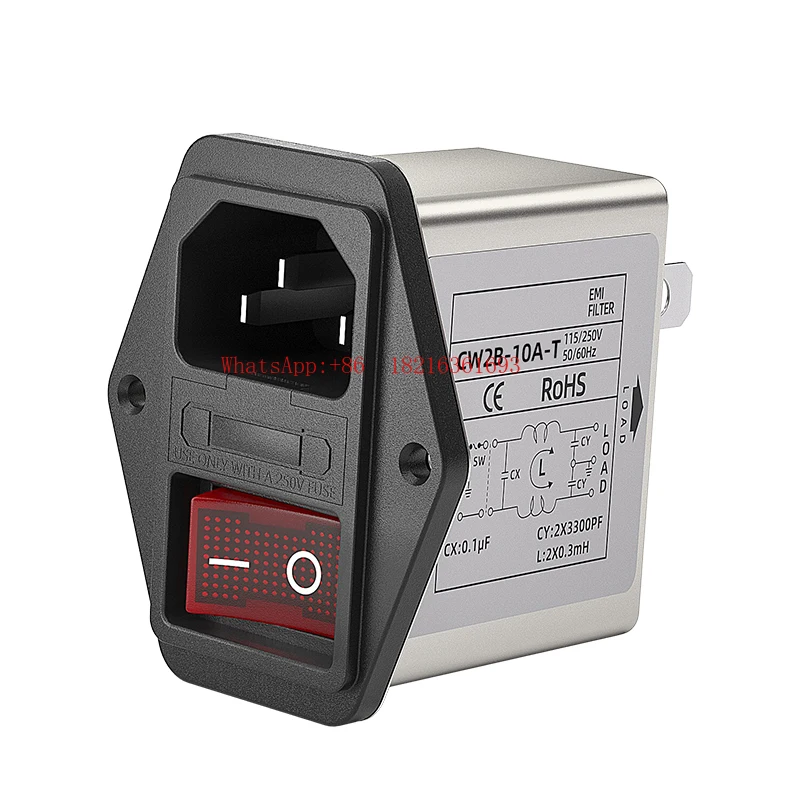 Power Filter CW 2B - 3/6/10 A - T Socket Purifier with Dual Insurance Switch EMI Anti-interference
