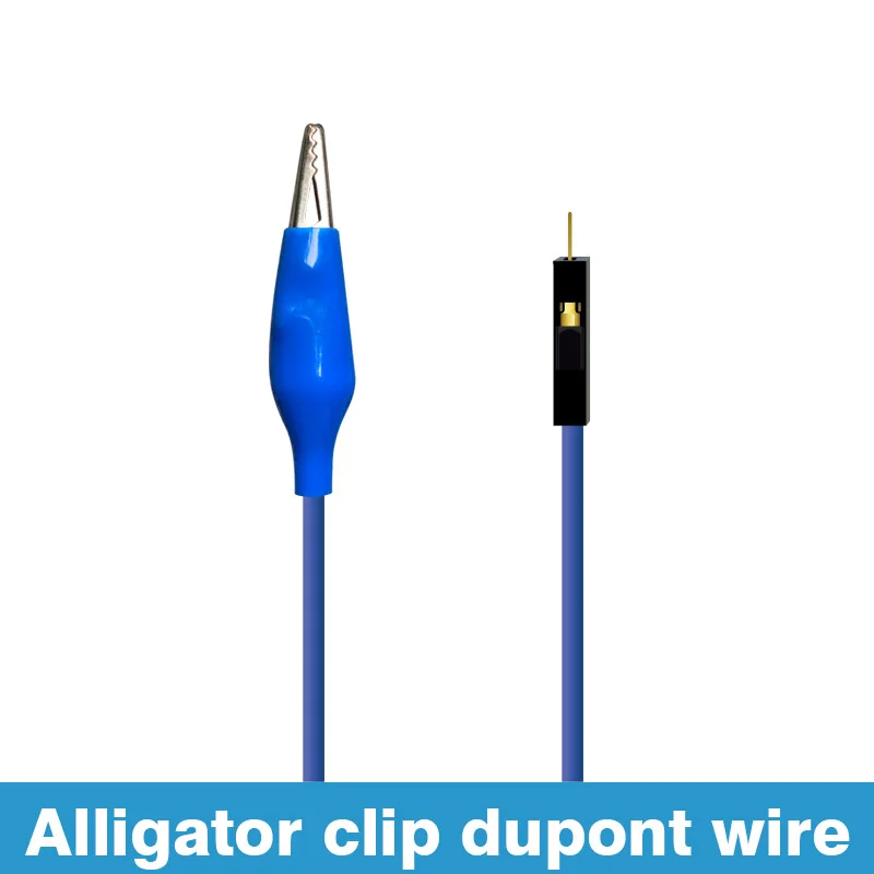 Clip de cocodrilo de Color DuPont, Cable de doble cabeza, fuente de alimentación, Cable de reparación de línea de prueba, Clip de 30/50cm, 22AWG