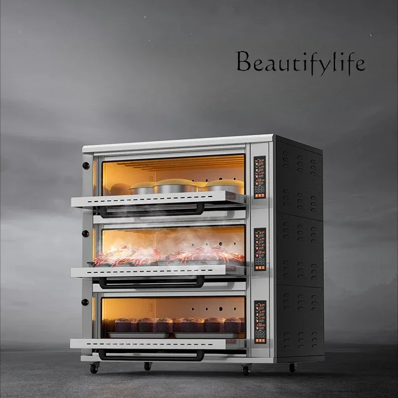 

Oven Commercial One-Layer Two-Plate Three Layers Six Plates Open Hearth Baking Dedicated Large Capacity Steam Electric Oven