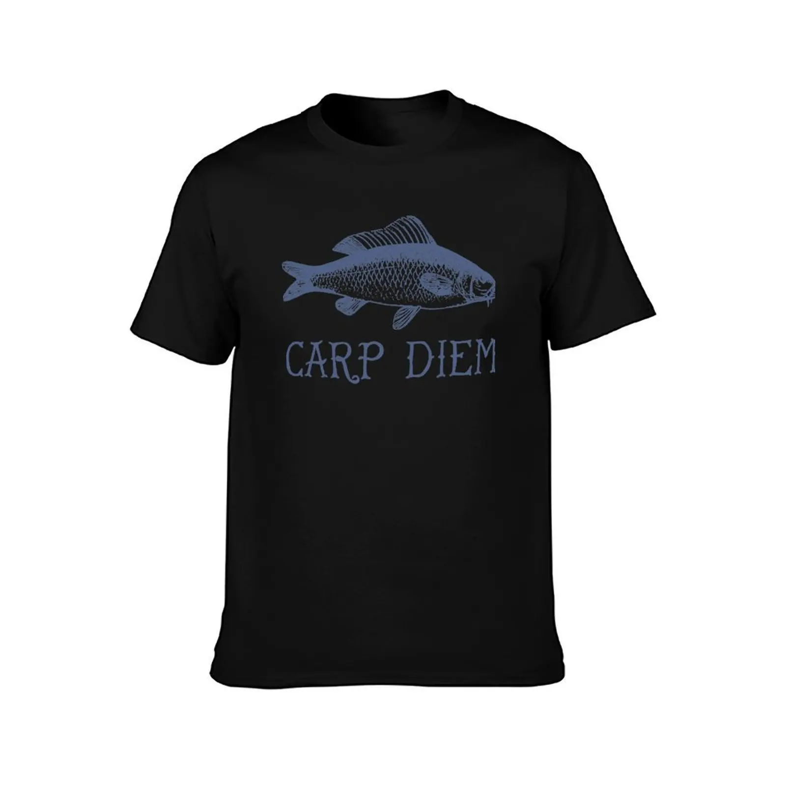 Carp Diem - Vintage Scientific Illustration Plus a Pun! T-Shirt Summer Casual Cotton Tee, Unisex Men Women
