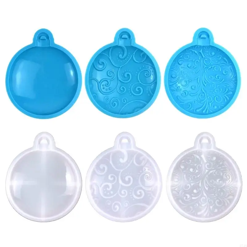 

37JB 3 Styles Christmas Series Keychain Mould Crystal Epoxy Silicone Pendant Mould