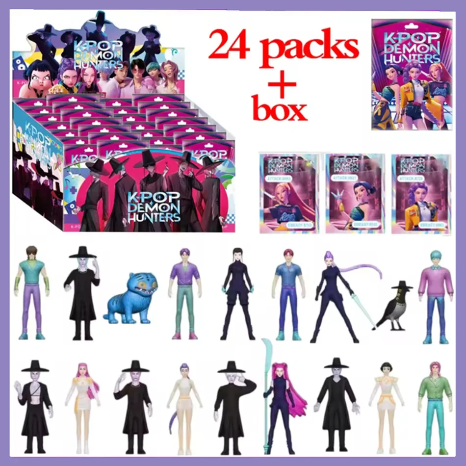 24pcs Willekeurige Blind Box 5.3-11.5cmAnime KPop Demon Hunters Girl Groep RUMI MIRA ZOEY Figuur actie Pvc Modellen Speelgoed Ornamenten Gift