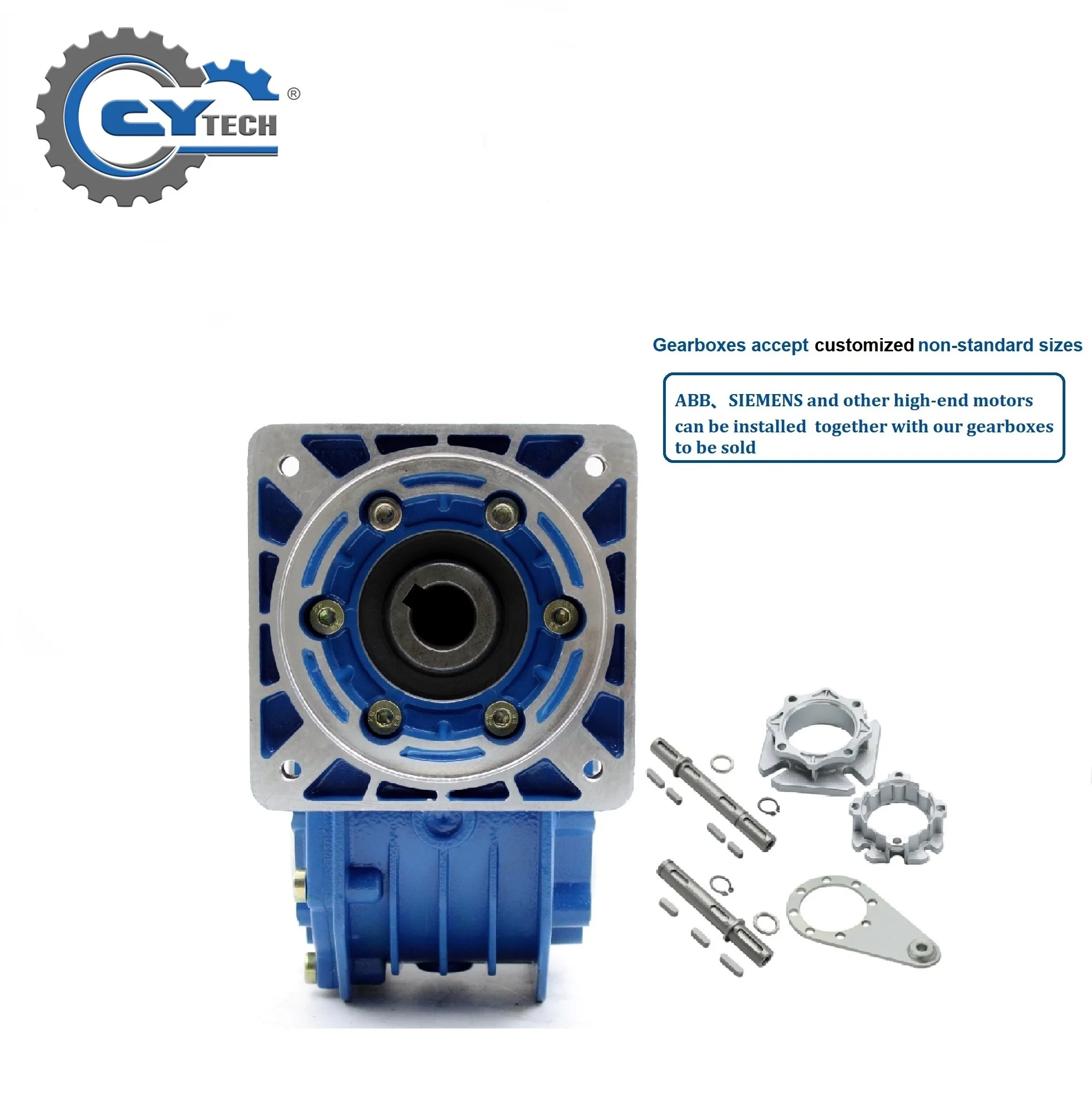 CHENYUE  Worm Gearbox CYVF90  Input 22mm Output 40mm Ratio 7.5  Tin bronze for CNC  Free Maintenance