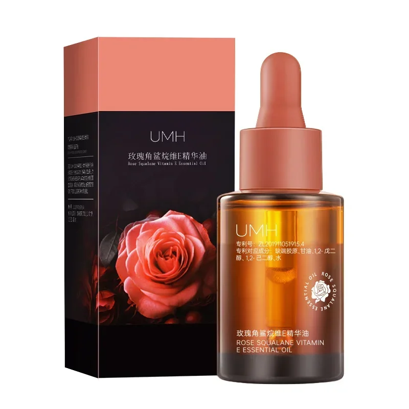 Rose Black Tea Squalane Vitamin E Essence Oil 30ml Hydrating Moisturizing Essential Oil Nourishing Antioxidant Skin Care Serum