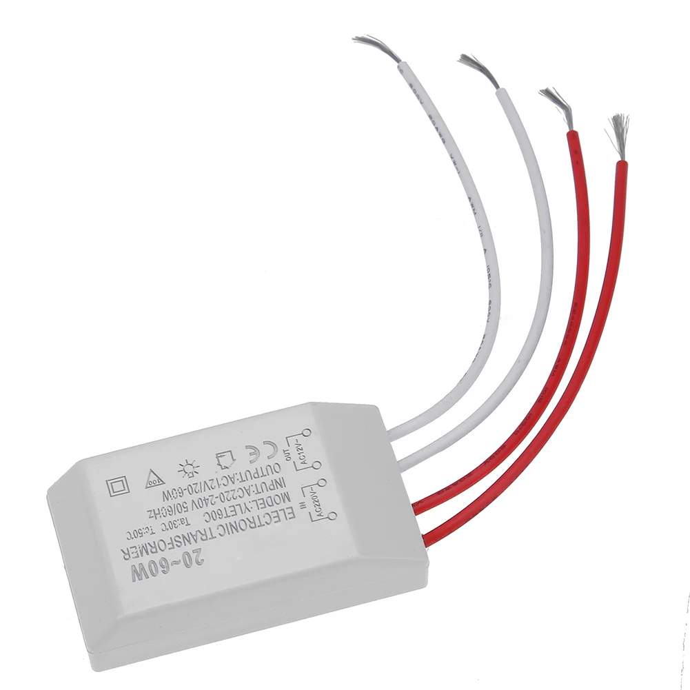 LED Lighting Transformer 20-60W AC 220V to AC 12V LED Driver Low Voltage Halogen Lamp Power Supply Adapter For LED Strip Light