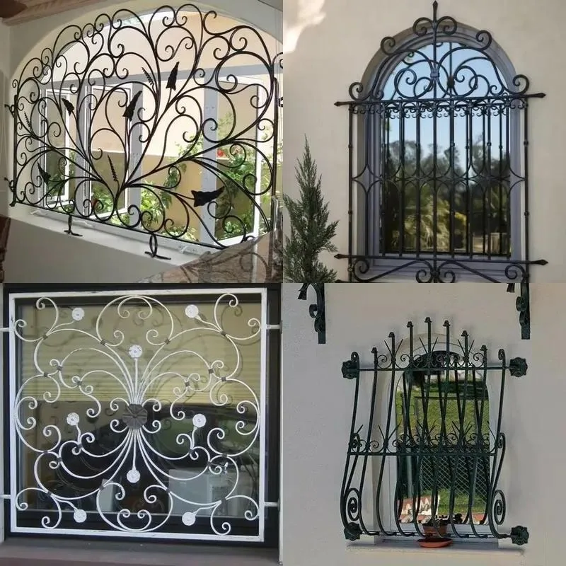 Simple Design Industrial Black Steel Frame Iron Window