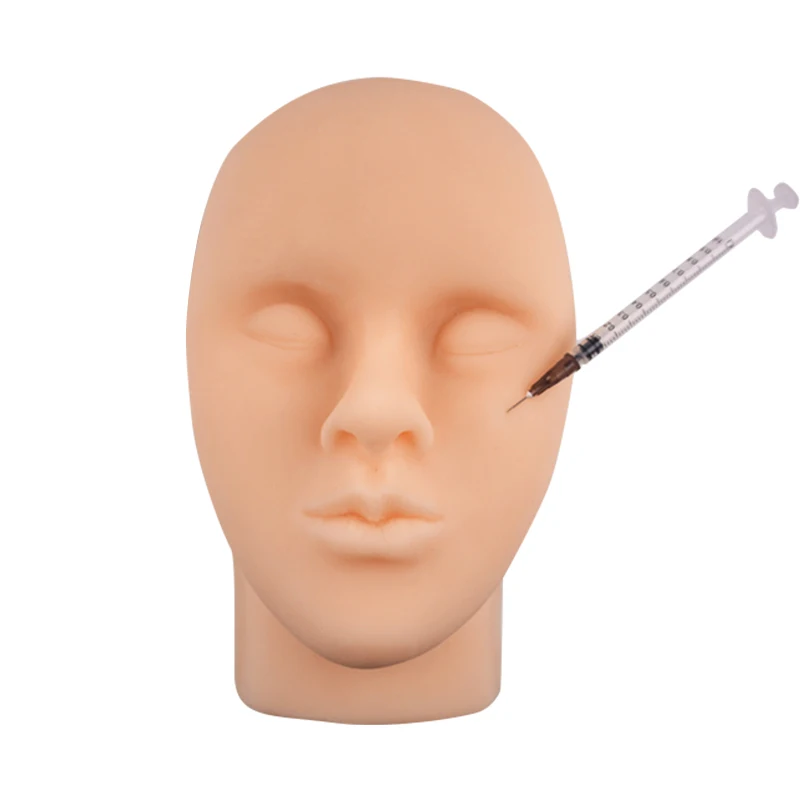 female/male Micro-shaping silicone head model simulation facial injection suture skin practice teaching aids