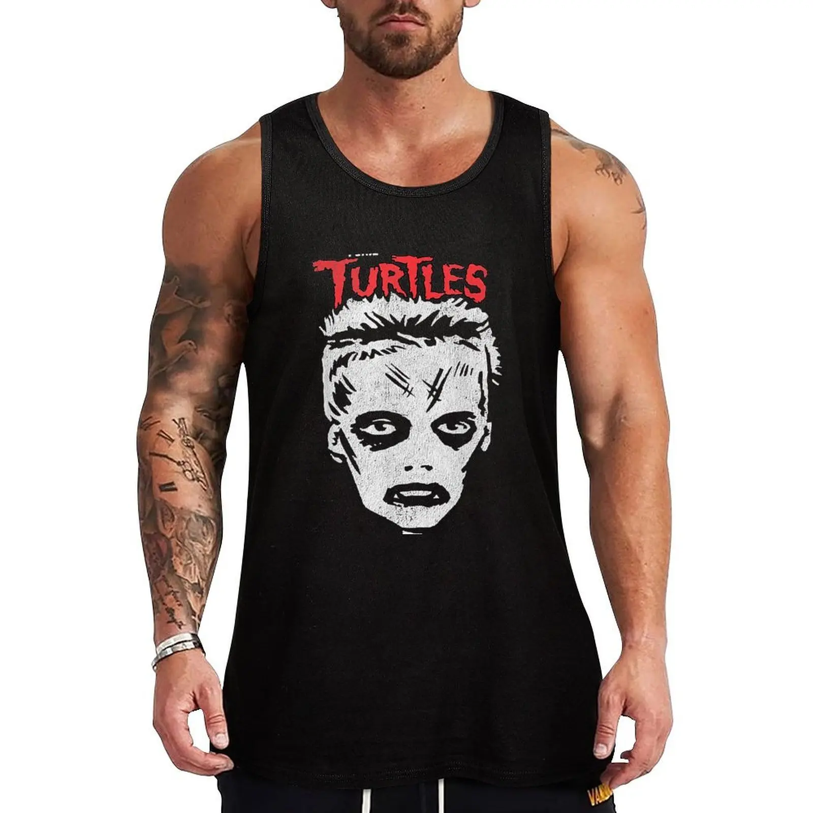 

I Like Turtles Zombie Boy Skull Face Tank Top bodybuilding t-shirt T-shirt male Men's gym articles Man sleeveless shirt