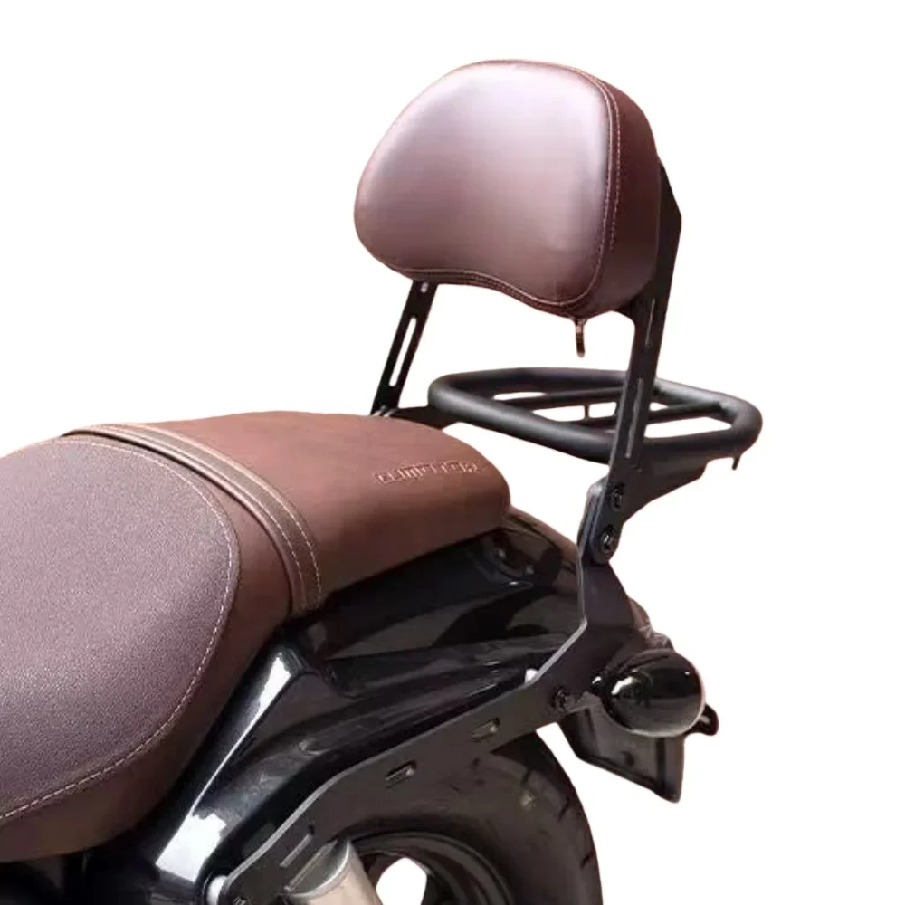 FOR QJMOTOR SRV150 Retro Cruiser Foldable Backrest Integrated Rear Luggage Rack Aluminum Alloy Waist Support Special Motorcycle