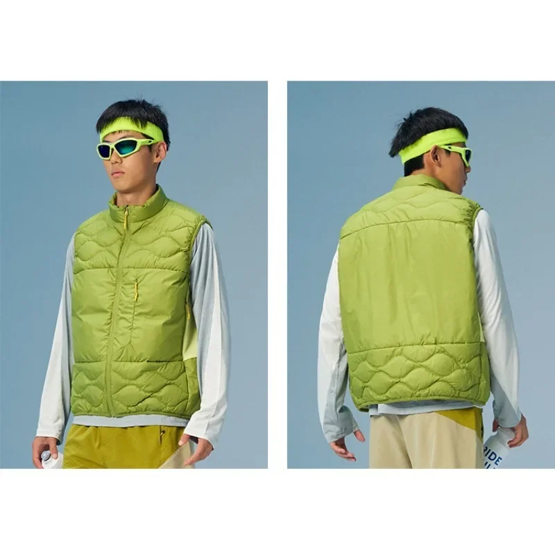 Ultra-Light Sorona Cotton Filled Vest - Minimalist Sports Down Waistcoat with Gourd Quilting for Autumn & Winter Layering