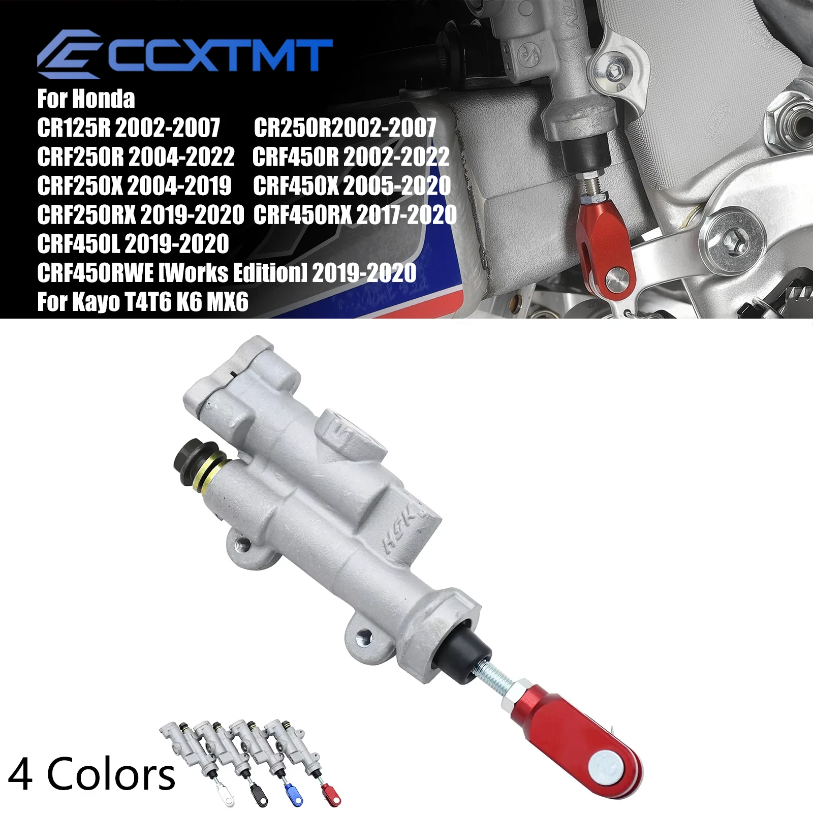 Tylna pompa hamulcowa motocykla tylna hydrauliczna pompa hamulcowa pompa dla CRF450R CRF250R 2002-2022 CRF450X CRF250X 2004-2020