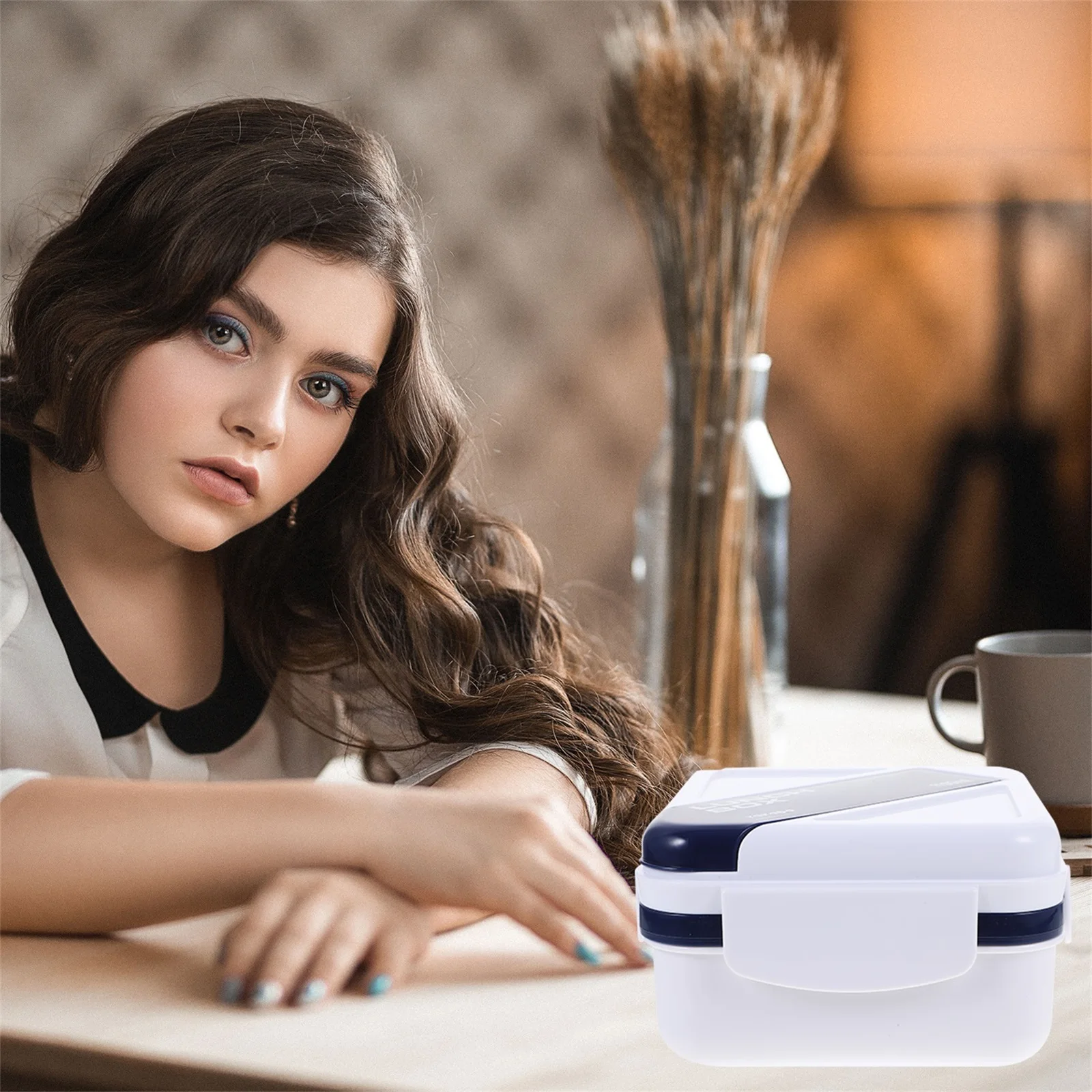 

Bento Box Portable Microwavable Square Lunch Box Food Grade Large Capacity Lightweight Bento Lunch Container for Adults Office