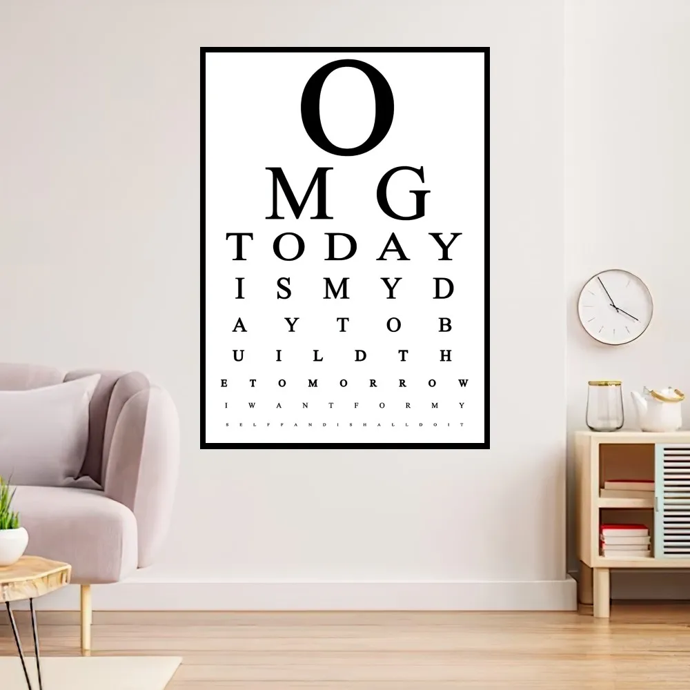 Eye Test Eye Chart Poster Prints Wall Painting Bedroom Living Room Decoration Office Small