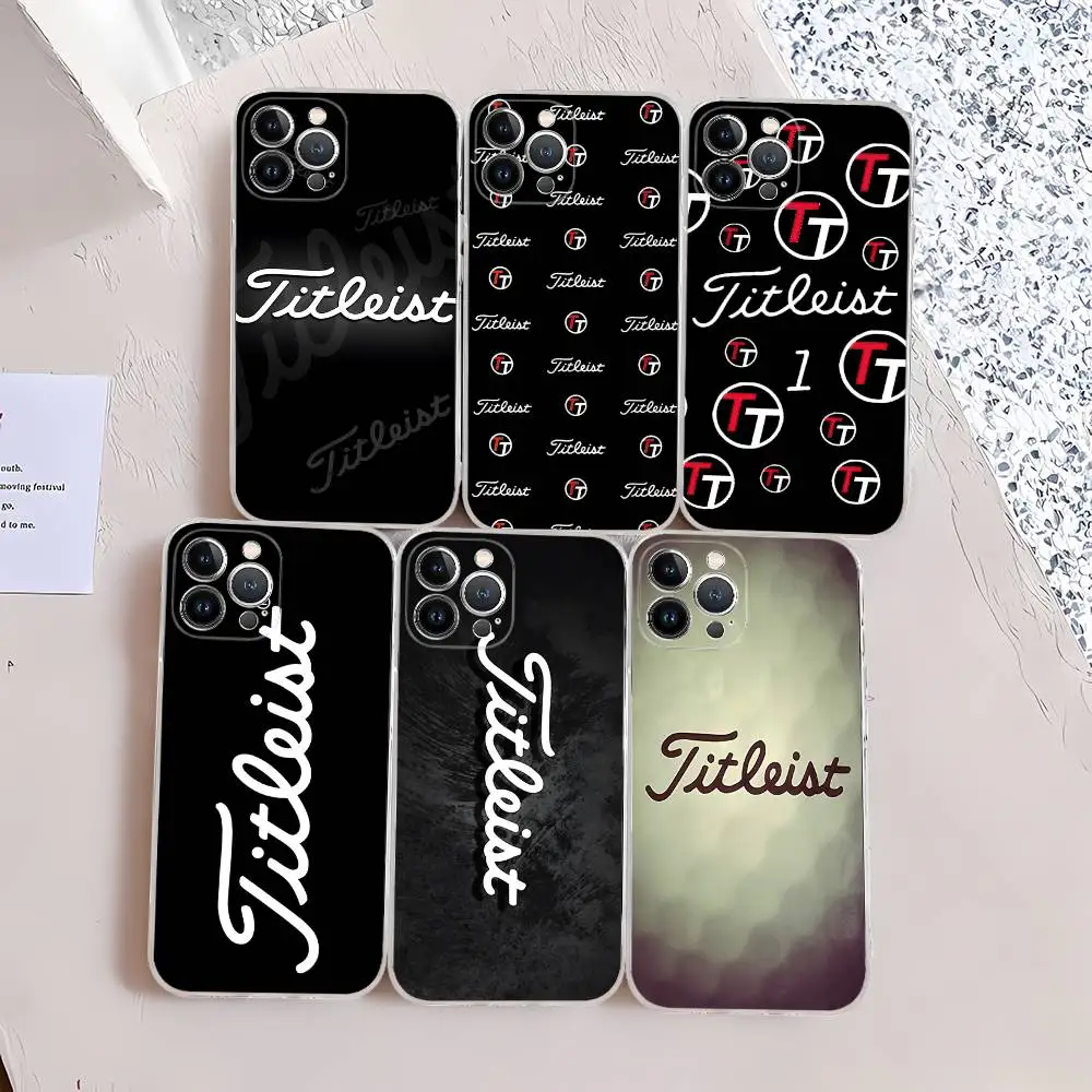 Funda de Silicona de Alta Gama para iPhone 17 16 15 14 13 12 11 Pro Max Plus con Diseño de Pelota de Golf T-TitleisteS