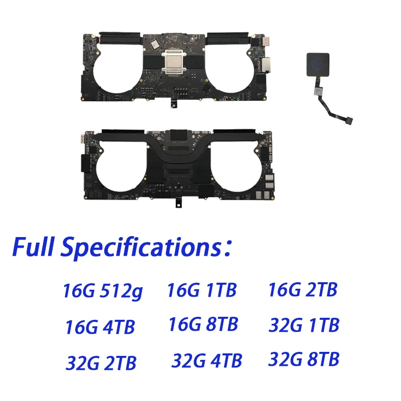Placa-Mãe para MacBook Pro, 16 ", M3, A2780, RAM 16GB, 32GB, SSD, 500GB, 1TB, 2TB, 4TB, 8TB, logic Board com botão Touch ID, ano 2022
