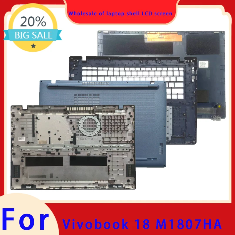 original-suitable-for-vivobook-18-m1807ha-laptop-lcd-screen-top-cover-screen-frame-palm-support-bottom-shell-hinge-abcd-keyboard