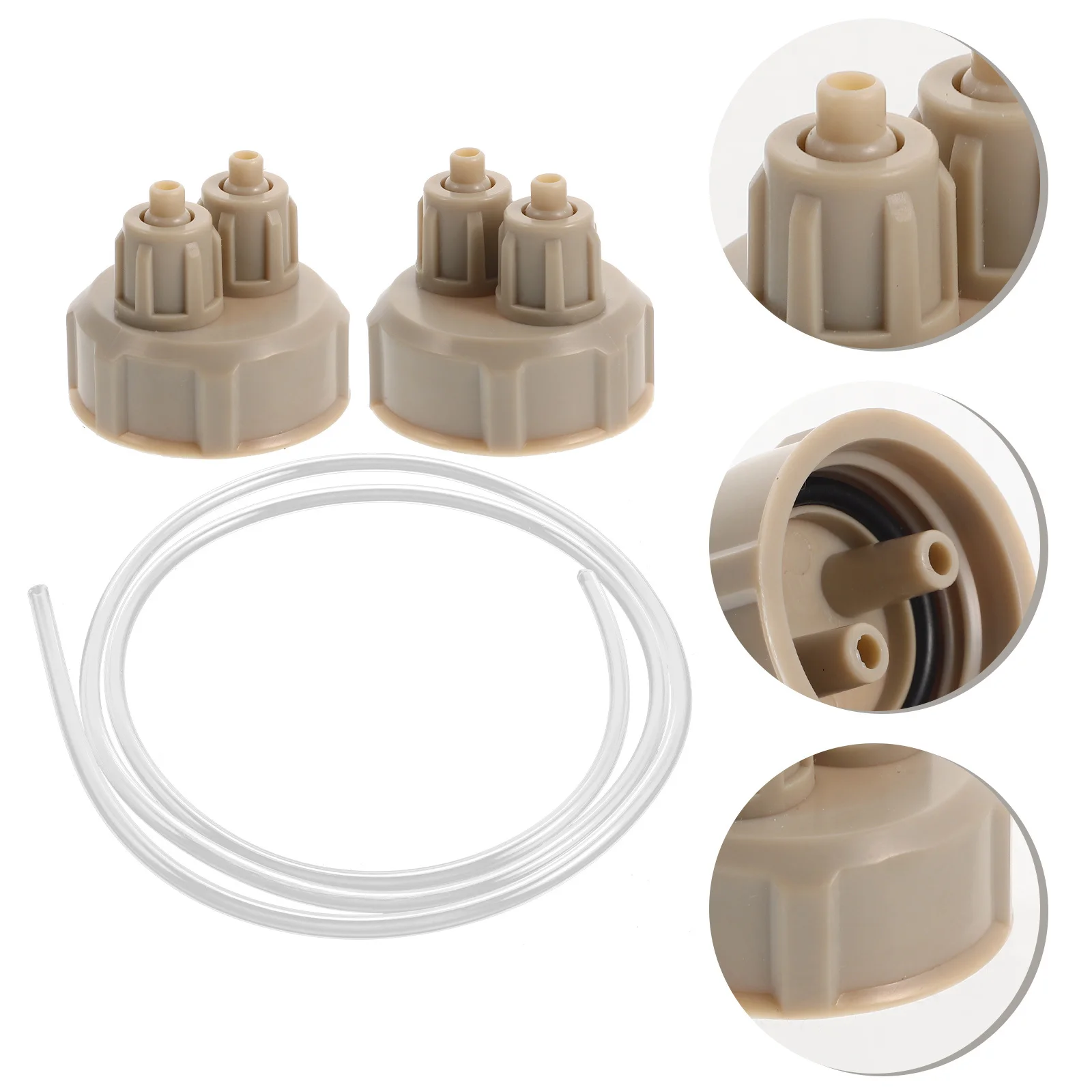 

1Set Co2 Reactor Bottle Caps Replaceable Aquarium Co2 Diffuser for DIY Carbon Dioxide System Time Saving Sealed Design
