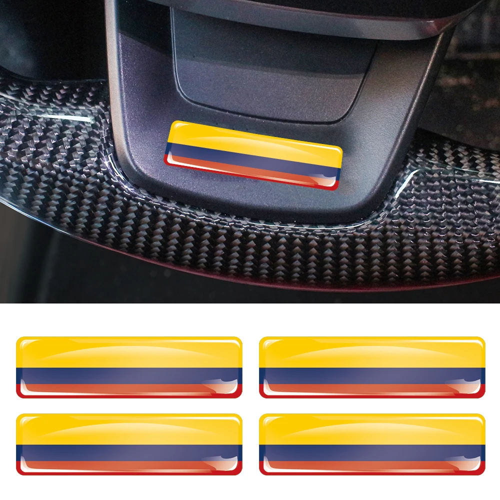 

Colombia Flag 3D Epoxy Resin Decorate Car Sticker Car Window Buttons Steering Wheel Center Console Panel Motorcycle Fuel Tank