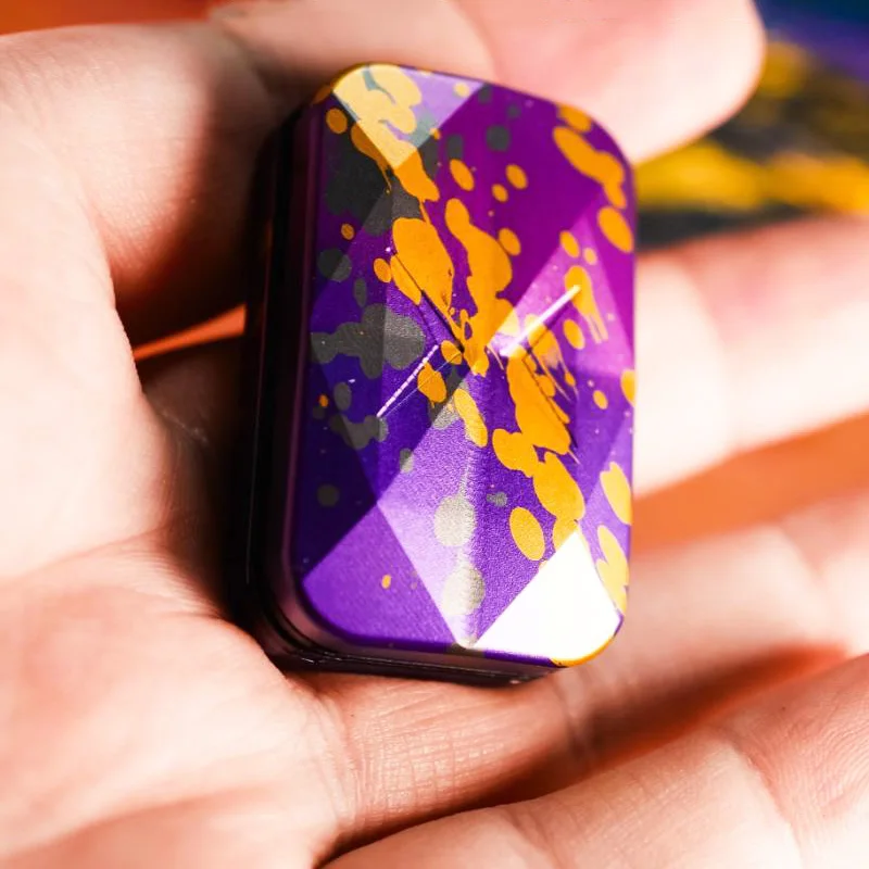 ZDEDC Spatte Inkt Onbeperkt Duwen Slider Fidget Speelgoed Cool Aluminiumlegering voor Volwassenen Angst Relief Fidget Spinner ADHD Gereedschap