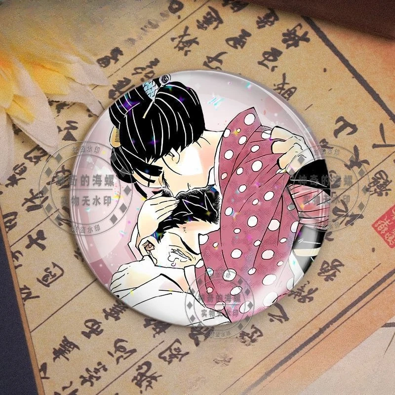 Insignia Demon Slayer Kimetsu No Yaiba de 58mm, broche exquisito periférico de animé Akaza Koyuki, regalos de adorno ACG