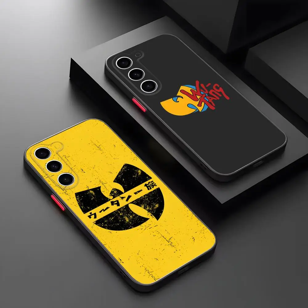 Чехол для телефона MINISO-WU-T-TANG CLAN, матовый прозрачный для Samsung S25Plus S21fe S22 FE S23 Ultra S24 Plus S25, роскошная задняя крышка