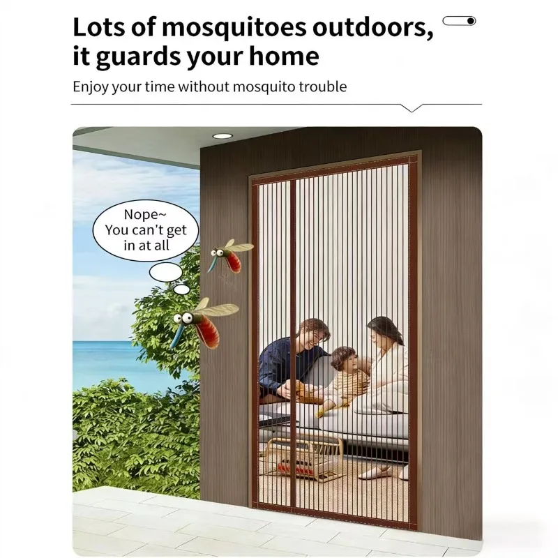 

diamond mesh magnetic door curtain side opening mosquito proof door curtain self-adhesive screen door can be customized in size