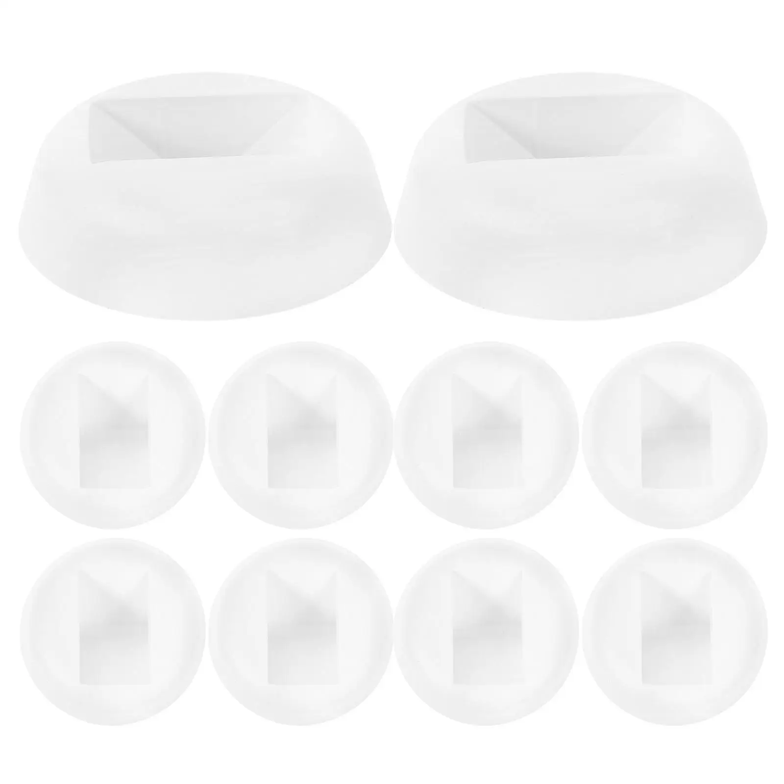 10st Display Box Base voor Sieraden Ringen Armbanden Ronde Witte Plastic Zwevende Frame Stand Duurzame Showcase