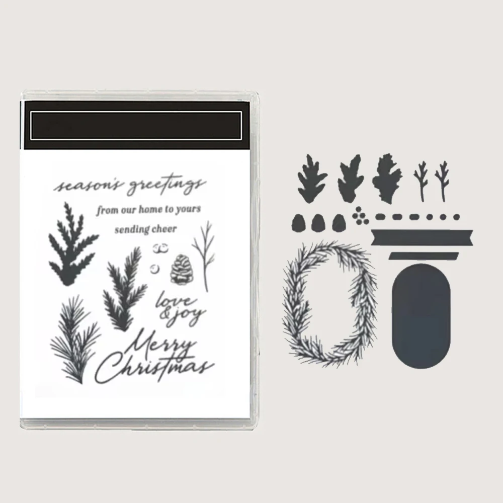 New Arrival Sept-Dec 2026 Seasonal Clear Dies Stamps Set Thanksgiv Christmas Winter Floral Vintage Hallowmas Scrapbook Supplies - view 5
