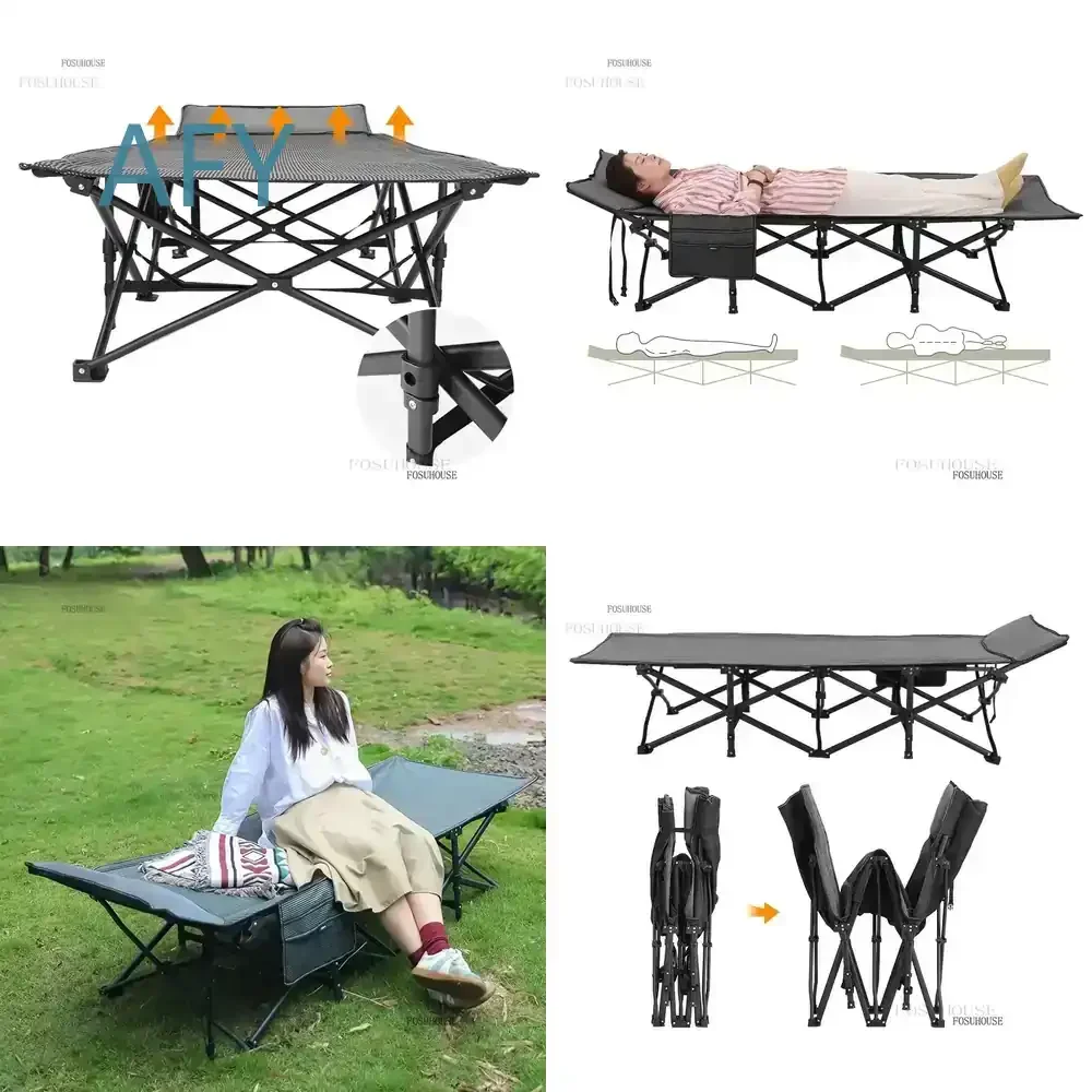 Portable Folding Bed for Homestay Outdoor Travel Camping Breathable Office Lunch Break Hospital Escort Bed Comfortable