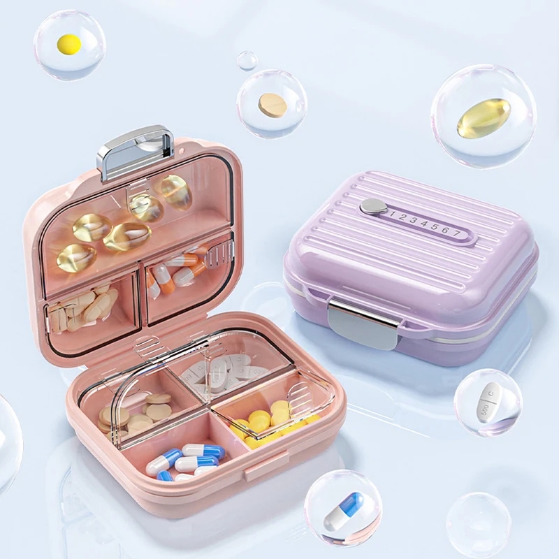 Водонепроницаемый Органайзер с несколькими отделениями для хранения таблеток, небольшие коробки для лекарств, пластиковый Еженедельный портативный диспенсер для лекарств