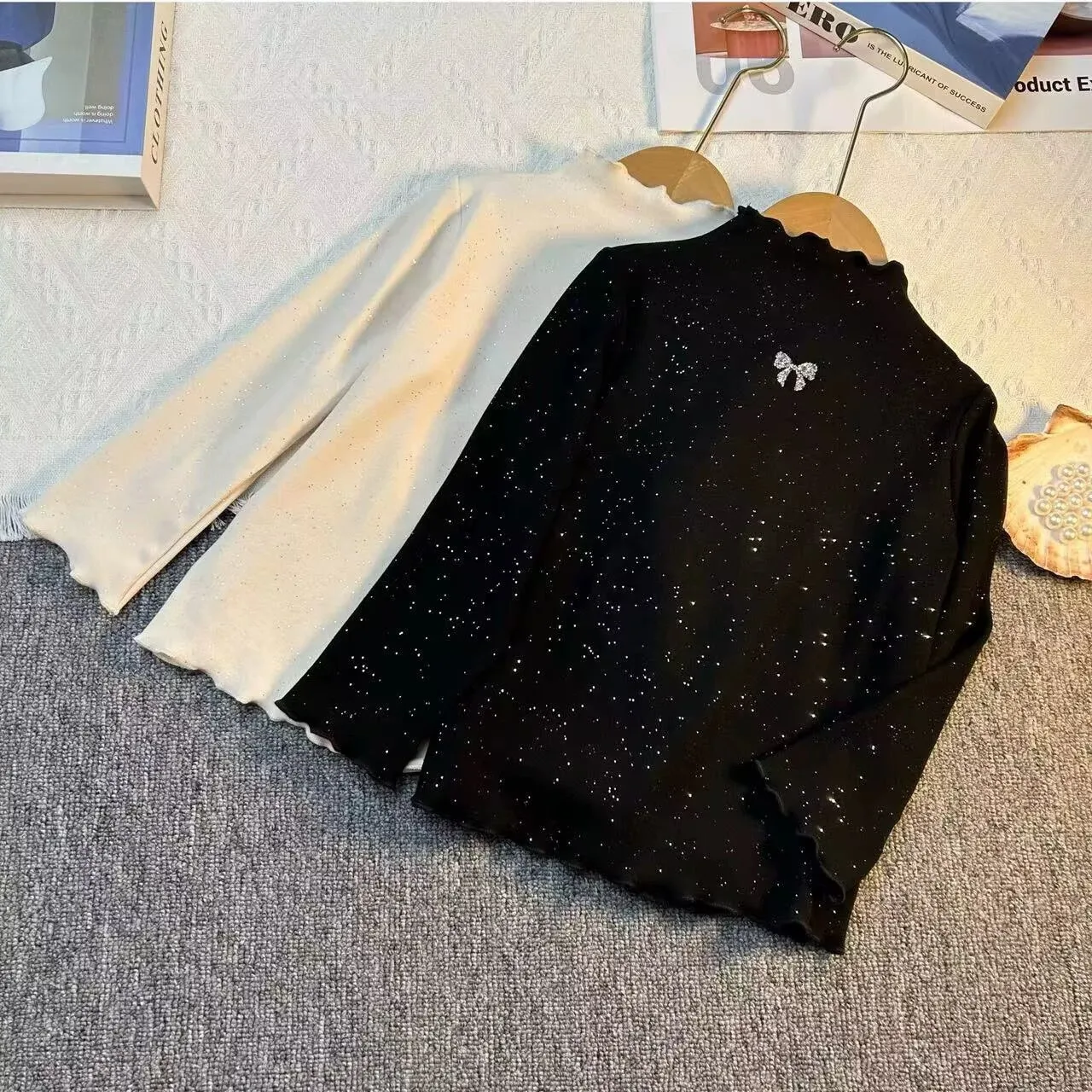 Girls Base Shirt 2026 New Spring Autumn Children Long Sleeved Pullover Top Fashion Versatile Girls Clothes