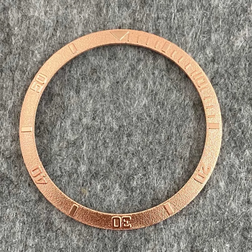 36.5mm Steel Watch Bezel Retro Electroplating Embossed Watch Ring Watch Accessories Outer Diameter 36.5mm Inner Diameter 30.6mm