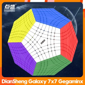 DianSheng-7 Gigaminx M Cubo De Velocidade Sem Adesivo, Puzzle Megaminx Magnético