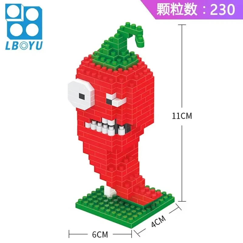 Pflanzen VS Zombies Blöcke Kleine Cartoon Mini Baustein Peashooter Sonnenblume Chomper Montieren Action Modell Puppe Spielzeug für Kinder