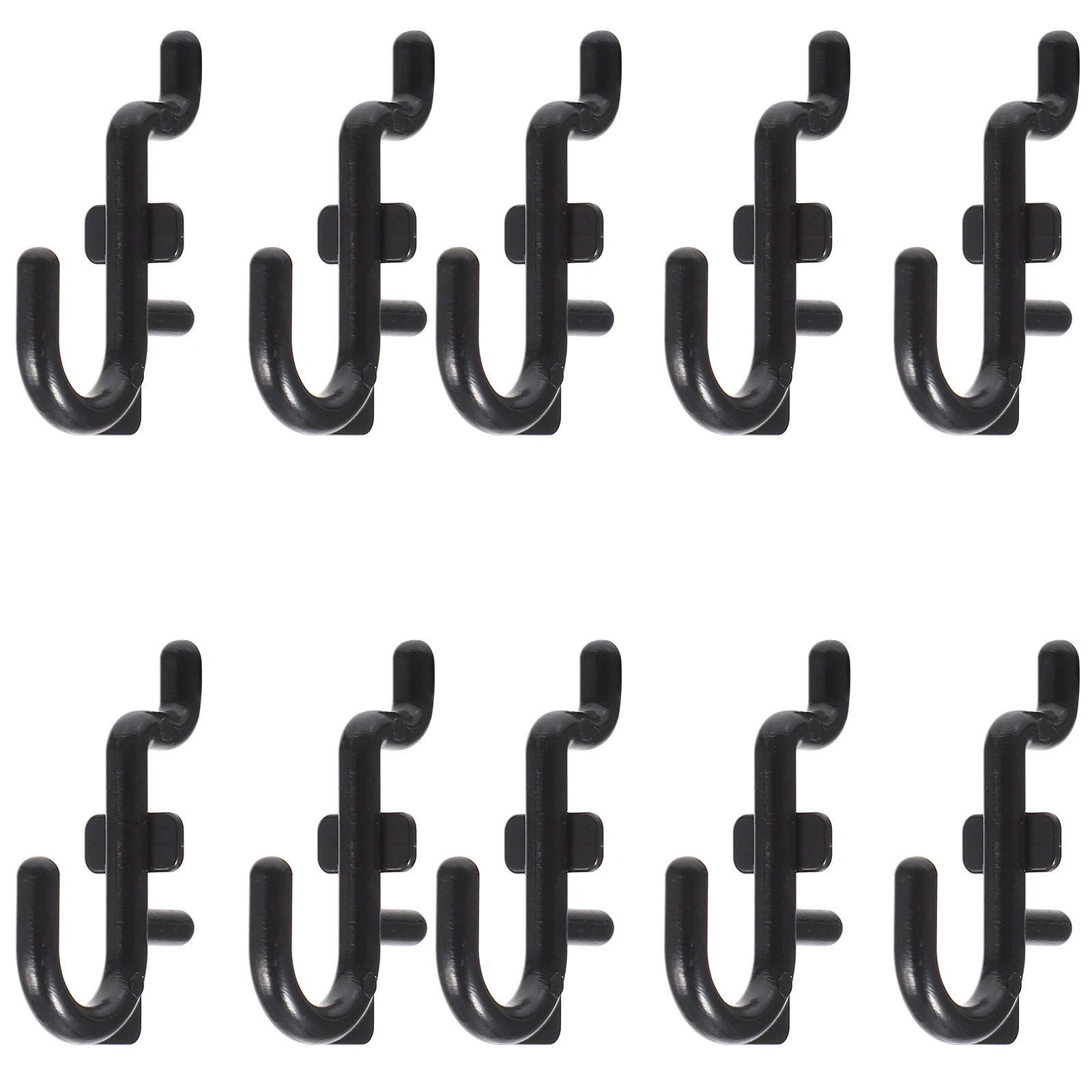 

100pcs Storage Rack Pegboard Hooks Strong Plastic Material Wall Organizer Garage J Shape Hook Hangers