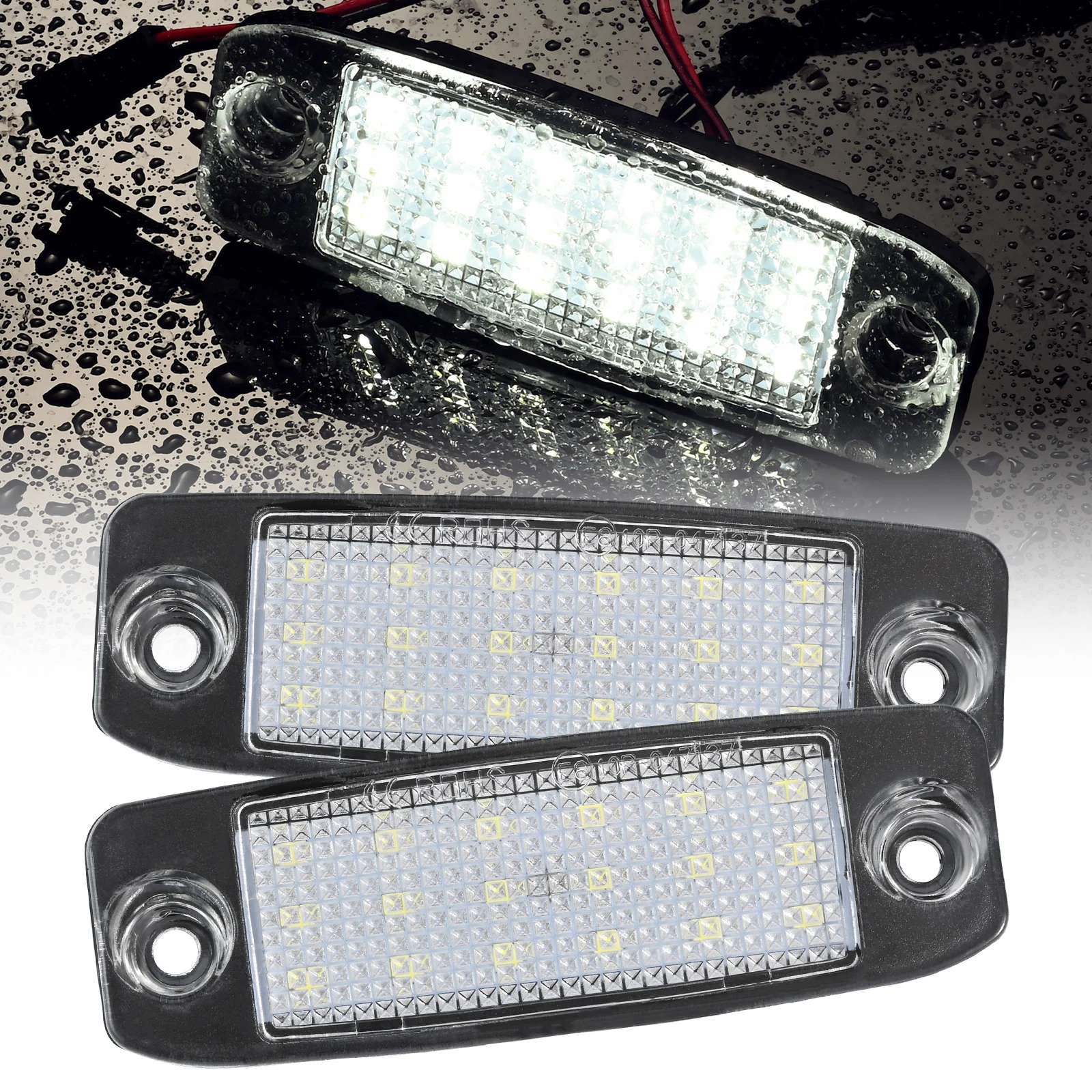 2Pcs White 18Leds F… - image