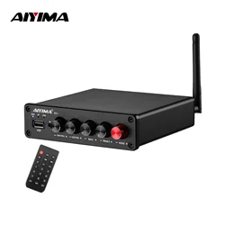 AIYIMA B01 Amplificatore di potenza Bluetooth 2.1 Amplificatore audio Altoparlante Amplificatore audio domestico A03 TPA3116 Amplificatore subwoofer 50Wx2 + 100W