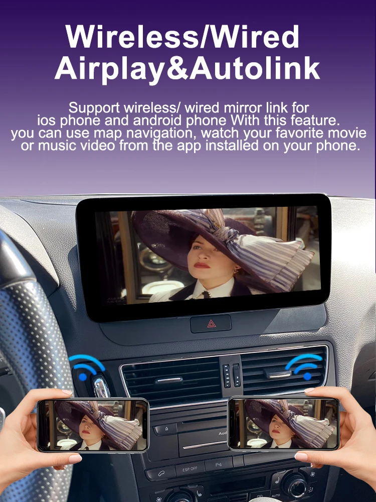AUTOTOP 10,25" Linux Touchscreen Multimedia Display für Audi Q5 2009-2017 mit Wireless CarPlay Android Auto Airplay Autolink – Detail 8