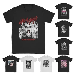 Men's Official Lady Born This Way T Shirt Singer Rock Gagas Cotton merchandise Cool Short Sleeve Crew Neck Tees Adult T-Shirts