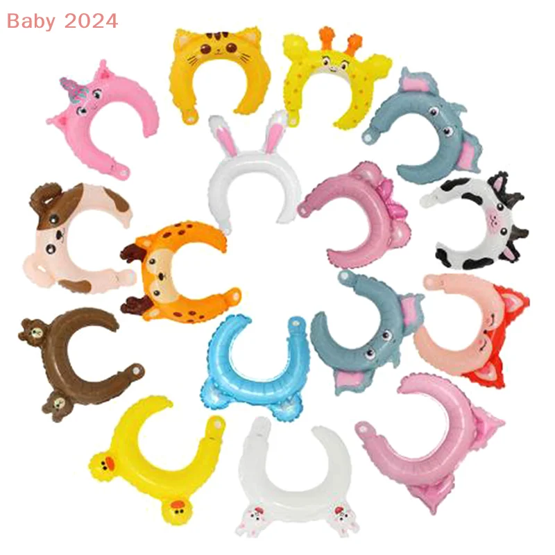 20 Pieces Cute Headband Foil Balloon Animal Shape Kids Children Party Decoration Toys Gift