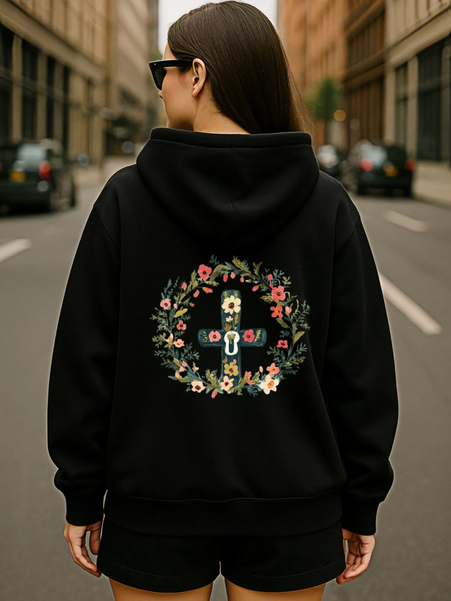 Graphic Hoodie Women, Vintage Car Graphic Print, Streetwear Style, Soft Fabric, Casual Everyday Wear, For Young Men