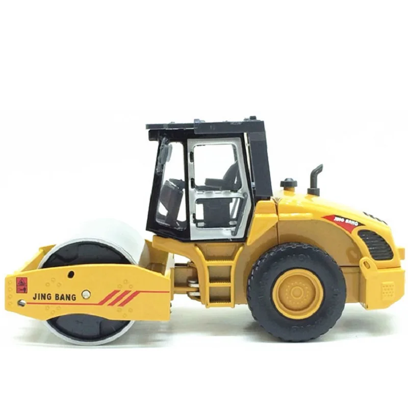 1/60 Miniatures of Metal Car Alloy Road Roller Toys for Boy Children Grown-ups Huina Construction Simulation Vehicles Model Gift