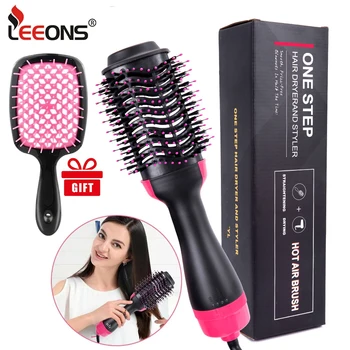 Sèche-cheveux volumateur en une étape et brosse à Air chaud 4 en 1, brosse sèche-cheveux, brosse dans un revêtement en céramique, brosse à Air chaud