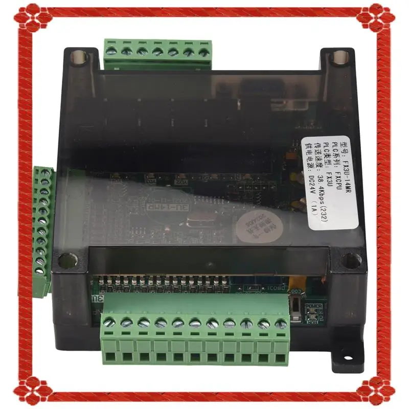 24-Hour Delivery FX3U-14MR PLC Industrial Control Board 8 Input 6 Output Programmable Control Relay Output, 24 V PLC Control