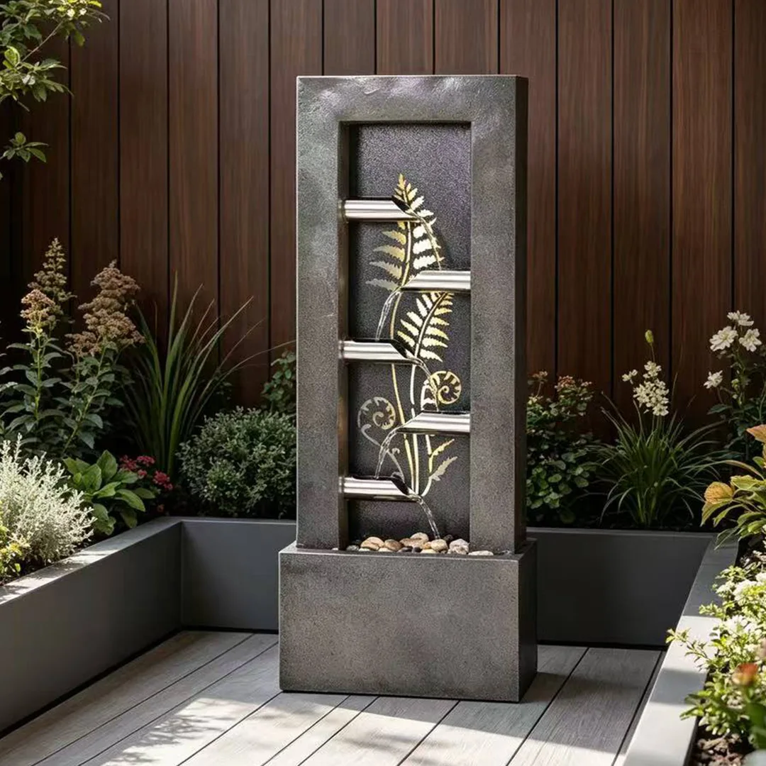 Circulating water atmosphere night light courtyard outdoor ornament water feature flowing water opening gift