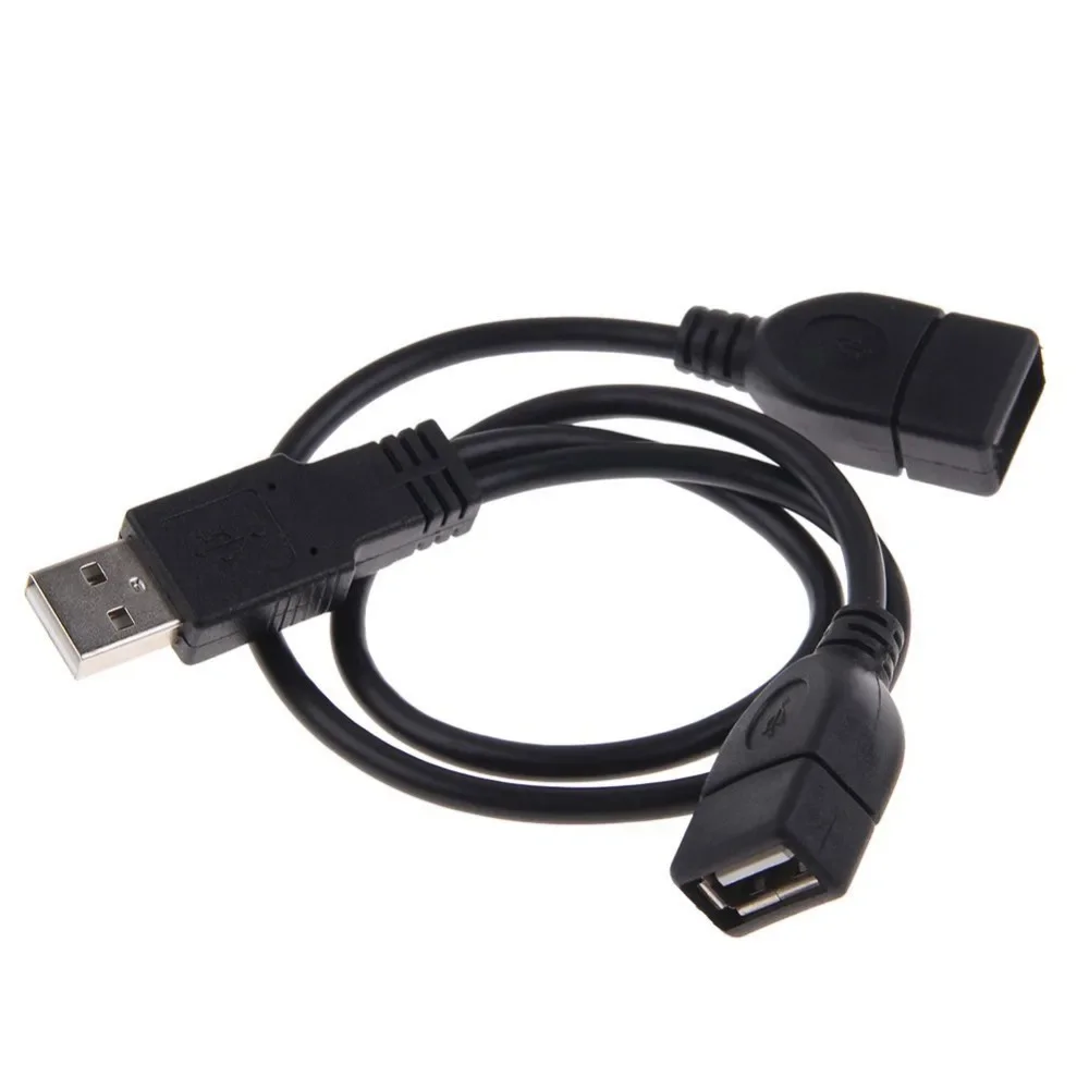 15 cm 30 cm USB 2.0 A 1 męski na 2 podwójne żeńskie złącze USB Koncentrator danych Zasilacz Y Rozdzielacz USB Kabel zasilający do ładowania